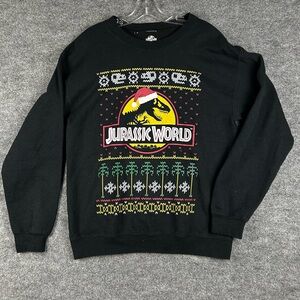 Jurassic World T-Rex Santa Ugly Christmas Sweater M